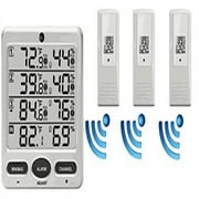 Ambient Weather WS-10 Wireless Indoor/Outdoor 8-Channel Thermo-Hygrometer with Three Remote Sensors