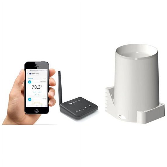 Ambient Weather WS-100 Wi-Fi 5-Function Weather Station with WS-12-RAIN Rain Gauge, Refurbish