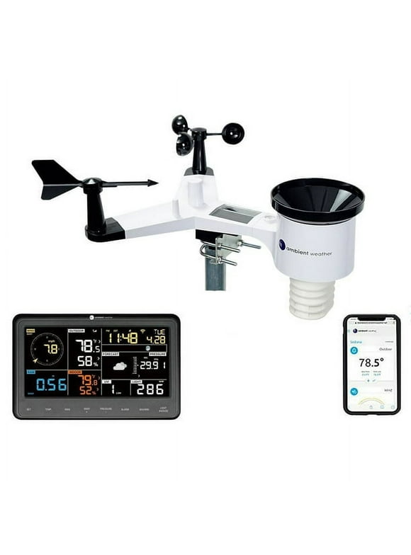 Ambient Weather WS-2902 Smart Wi-Fi Weather Station with Remote Monitoring and Alerts