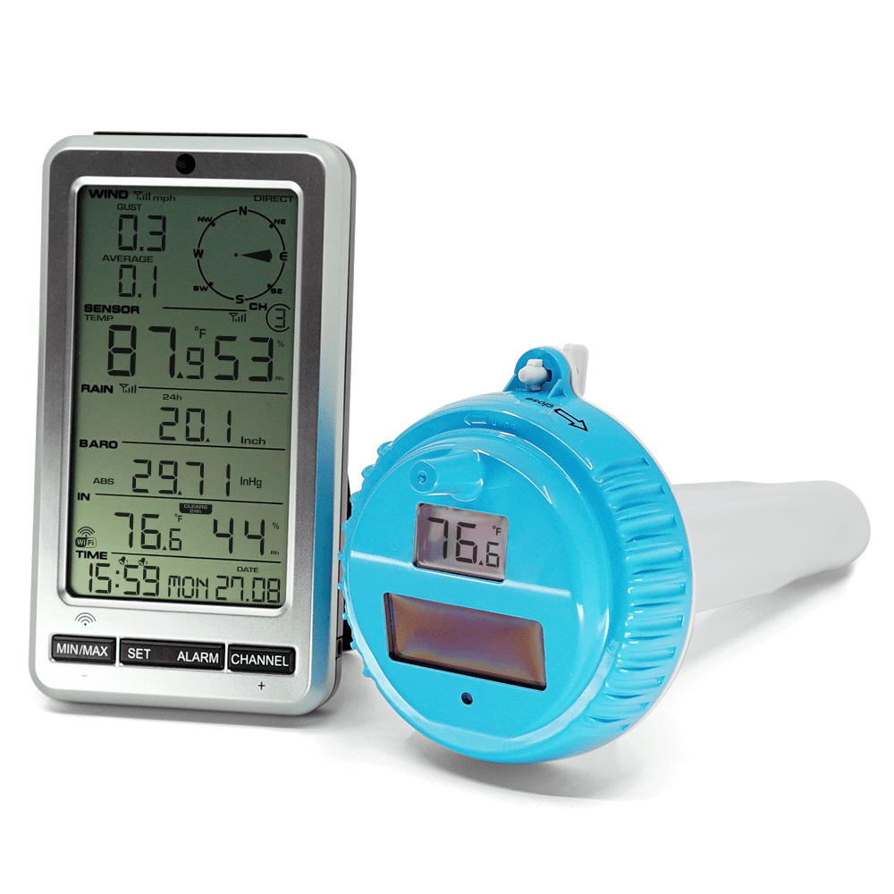 WIFI Swimming Pool Thermometer Bundle - with display, outdoor