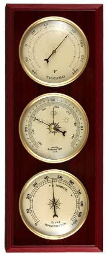 Ambient Weather WS-YG315 Cherry Finish Dial Traditional Weather Station w/ Thermometer, Barometer & Hygrometer