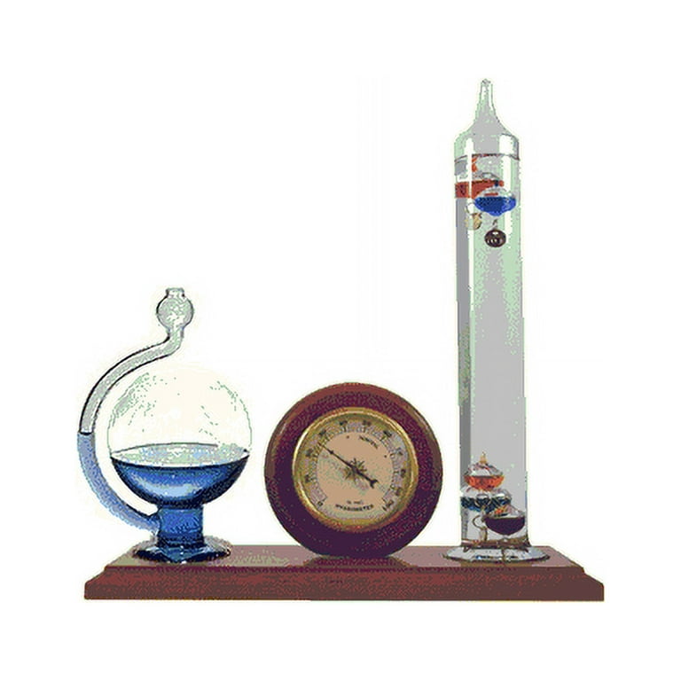 Ambient Weather WS-YG501 Galileo Thermometer, Hygrometer and Glass Fluid  Barometer