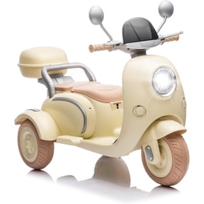 Ambifirner 12V Gift Electric Motorcycle 2-Seater w/Bluetooth, LED Lights & Parent Seat - 3-Wheel Ride-On Toy with Storage Box, Slow Start