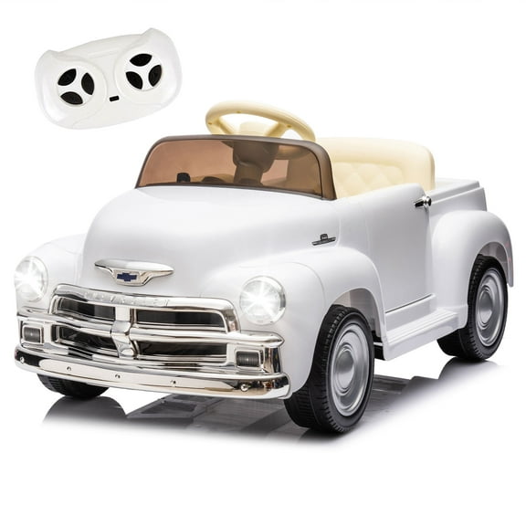 Ambifirner 12v Kids Ride On Truck Car W/Parents Control,Electric Car For Kid,Vintage Modeling,3 Speeds,Led Lights,Bluetooth,Usb, Speeds Up To 4.35 Km/H