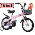 thumbnail image 1 of Ambifirner 16 20 Inch Bike with Training Wheels & Kickstand - Perfect for Rider Height 36-52 Inch, Bicycle for Gift, 1 of 11