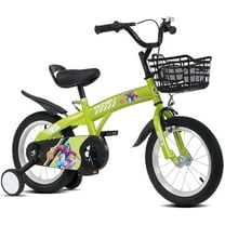 Ambifirner 16 20 inch Toddlers Bicycles Kids Bike for Girls 4-7 Years- with Training Wheels Bikes & Basket Green