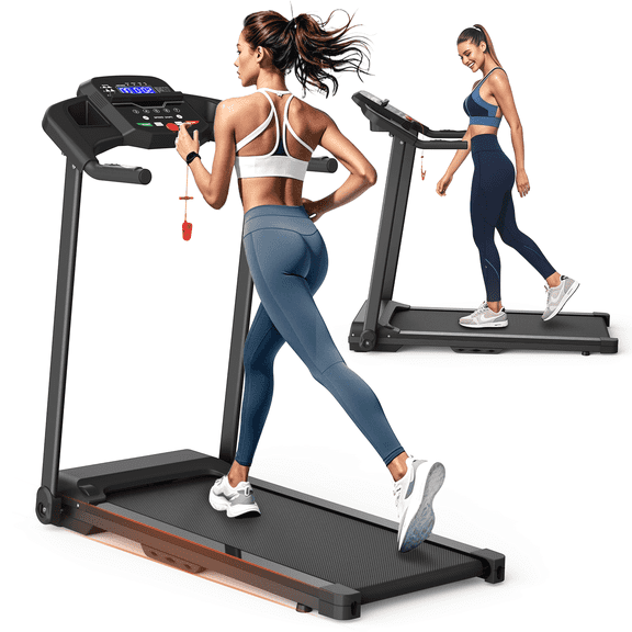 Ambifirner 2.5HP Electric Folding Treadmill - 265LBS Capacity, Compact Home Gym Machine with Sturdy Steel Frame & Quiet Motor