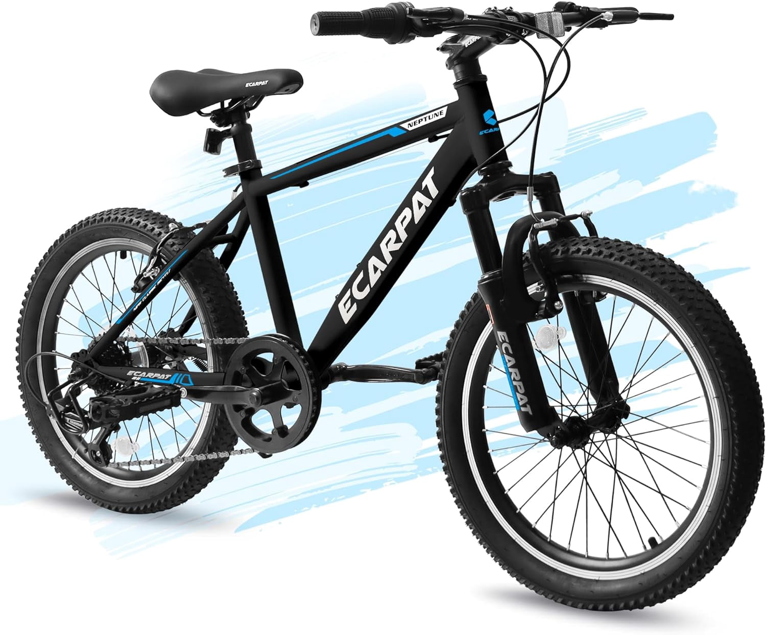 Ambifirner 20 Inch Fat Tire Mountain Bike With Shimano 7 Speed, Front And Rear V-Brakes All-Terrain Tires Bicycle