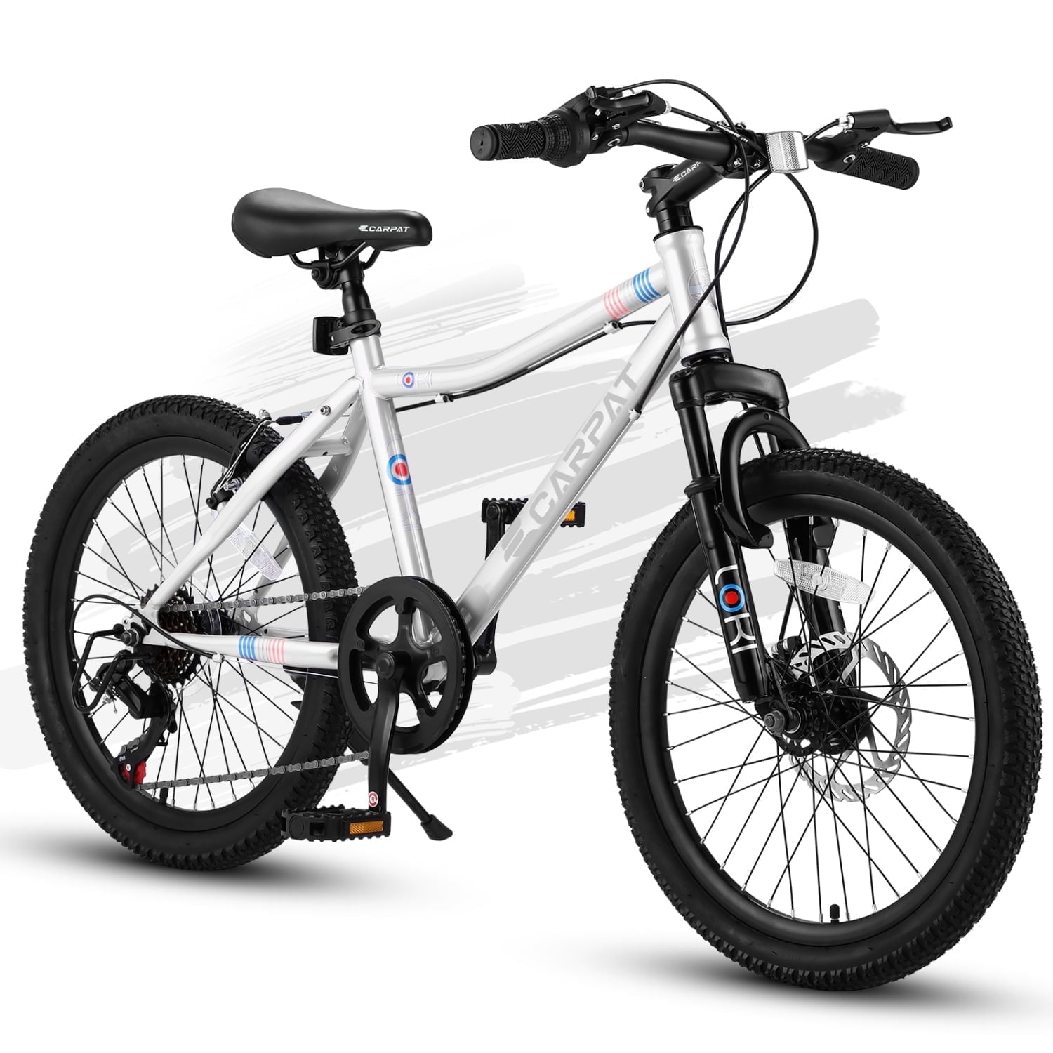 Ambifirner 20 Inch Mountain Bike Shimano 7-Speed Disc Brake Rear V-Brake with Front Suspension