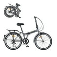 thumbnail image 1 of Ambifirner 24" Folding City Bikes with Fenders Single Speed Folding Bikes, Dual V-Brake Folding Commuter Bike for Adults/Men/Student, 1 of 9