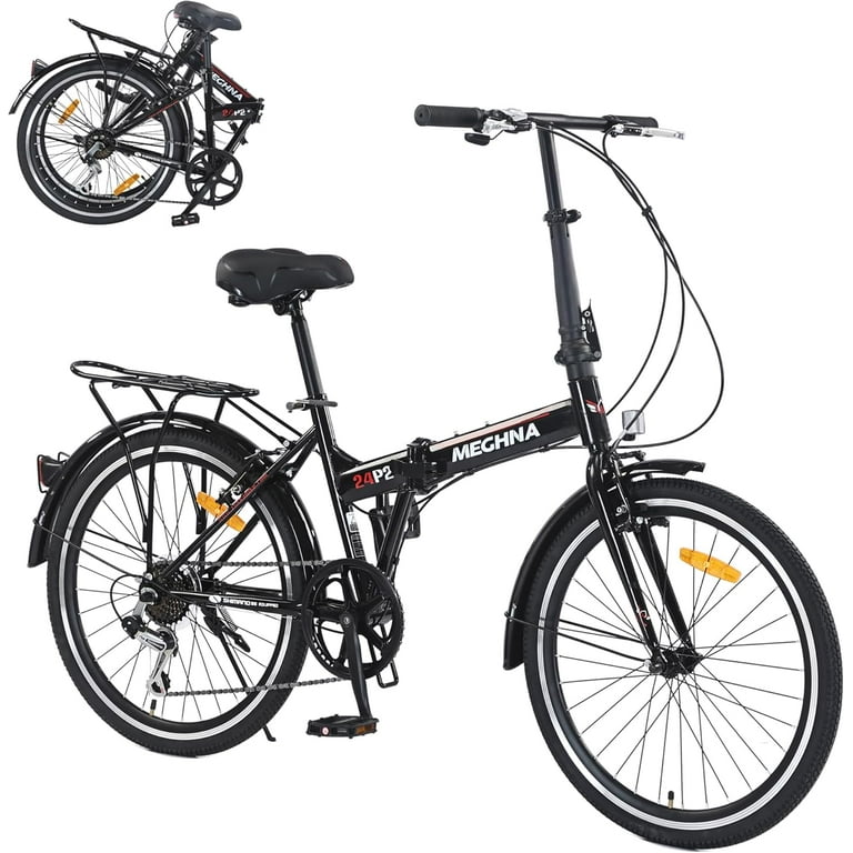Ambifirner 24 Inch Adult Folding Bikes/Mountain Bikes, Speeds