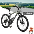 thumbnail image 1 of Ambifirner 24 Inch Mountain Bike - Steel Frame - Shimano 21 Speed - Dual Disc Brakes and Front Suspension - MTB, 1 of 10