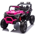 thumbnail image 1 of Ambifirner 24V 2 Seater Ride on Car Truck 400W, EVA Tires, Lights, Remote Control, Shock Absorbers, Bluetooth,Pink, 1 of 9