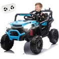 thumbnail image 1 of Ambifirner 24V 400W Kids Ride-On UTV with Parent Remote Control, Four-Wheel Drive & Suspension, LED Headlights, Bluetooth Music & Power Display for Ages 3+ (Blue), 1 of 10