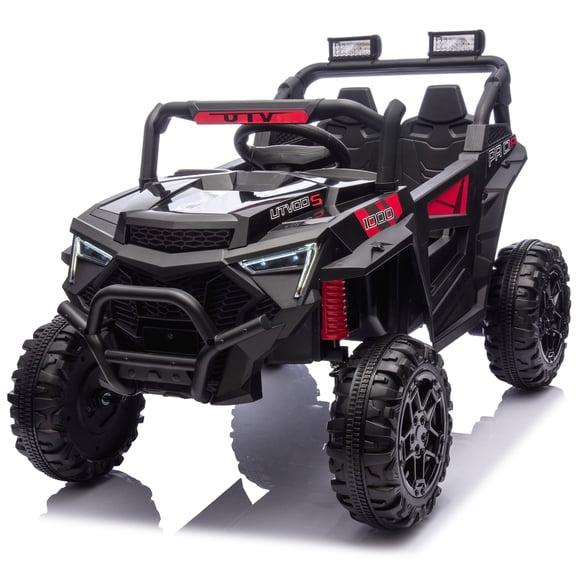 Ambifirner 24V 400W Ride-On UTV with Parent Remote Control, 4WD & Suspension, LED Lights, Bluetooth Music & Power Display for