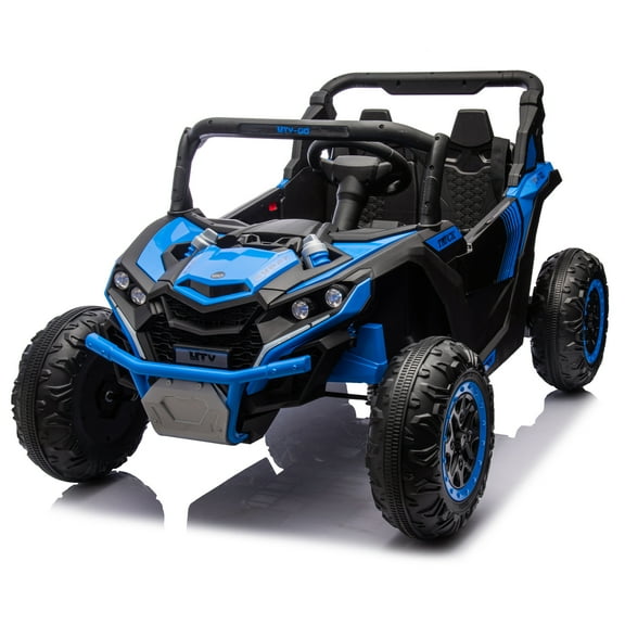 Ambifirner 24V Two-Seater Kids Ride-On UTV with Parent Remote Control, Four-Wheel Suspension & Anti-Collision Bar for Ages 3+