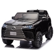 Ambifirner 24v Two-Seater Kids Ride On Car W/Parents Control, 20 Inch Wide Seats ,Four-Wheel Suspension,Bluetooth,Mp3,Music,Adjustable Volume,Power Display, Black