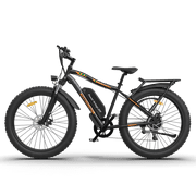 Ambifirner 26" 750W Electric Fat Tire Bike - P7 Model with 48V 12.5AH Removable Lithium Battery - Suitable for Adults with Detachable Rear Rack and Fender (Black)