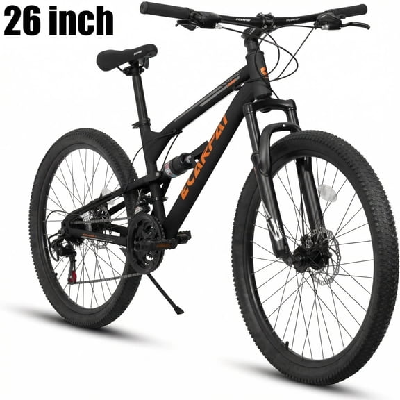 Ambifirner 26 Inch Full Suspension Mountain Bike:Outdoor Men Bikes with Shock Absorber ,21 Speed Disc Brakes Commuter City Bikes,Adult and Teens Bikes Outdoor Cycling Urban Trail Bike