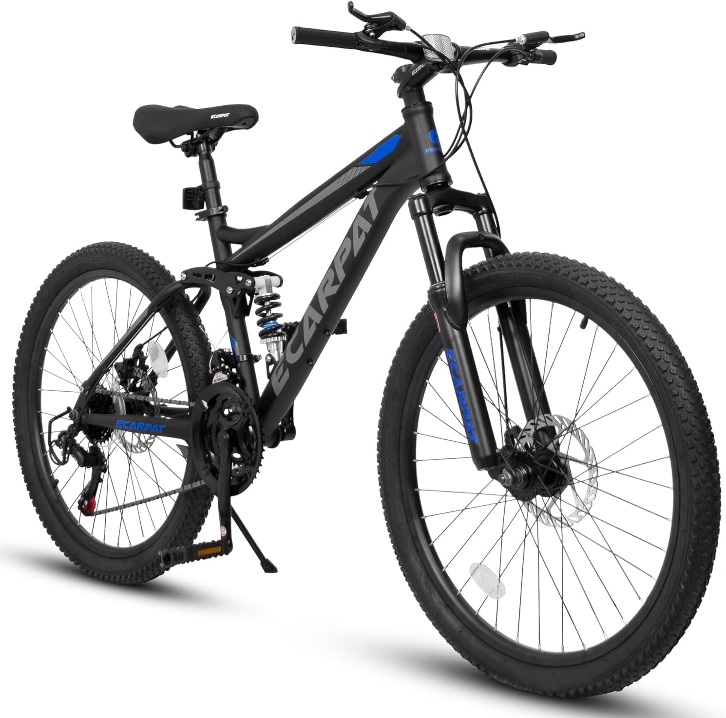 Ambifirner 26 inch City Bike Mountain Bike - Full Shimano 21 Speed - Dual Disc Brake - High-Carbon Steel Frame - Front Suspension for Gift