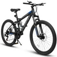 thumbnail image 1 of Ambifirner 26 inch City Bike Mountain Bike - Full Shimano 21 Speed - Dual Disc Brake - High-Carbon Steel Frame - Front Suspension for Gift, 1 of 9