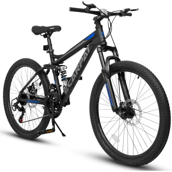Ambifirner 26 inch City Bike Mountain Bike - Full Shimano 21 Speed - Dual Disc Brake - High-Carbon Steel Frame - Front Suspension for Gift