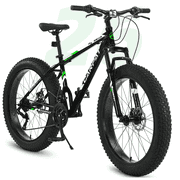 Ambifirner 26 inch City Bike Fat Tire Mountain Bike - Full Shimano 21 Speed - Dual Disc Brake - High-Carbon Steel Frame - Front Suspension for Gift