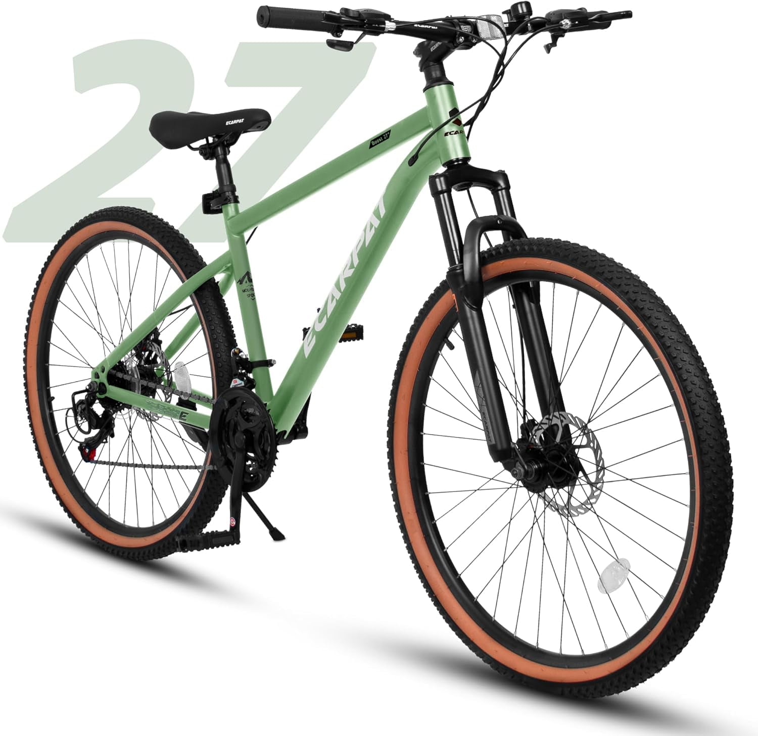 Ambifirner 27 inch Commuter City Mountain Bike All-Terrain MTB with 27.5x2.125" Tires - Front Suspension & 21 Gears - Perfect Holiday Gift for Outdoor Enthusiasts