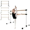 thumbnail image 1 of Ambifirner 6FT White Solid Wood Ballet Barre With Adjustable Range Of 6.7-46 Inches For Dance Practice, 1 of 8