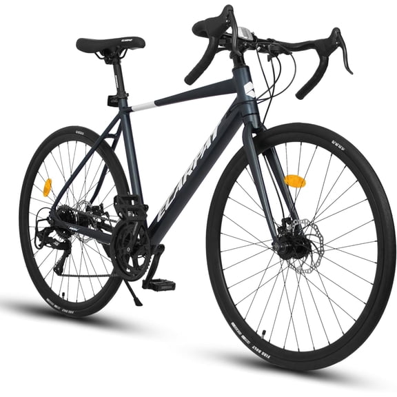 Ambifirner 700c Road Bike, 7-Speed L-TWOO Double Disc Brakes, ,Racing Bike City Commuting Road Bicycle for Men Women Gift