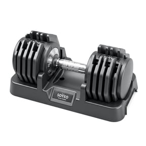 Ambifirner Adjustable Dumbbell, 5-55 LBS Quick-Select Weight Dumbbell with Non-Slip Grip & Base, for Home Gym Strength Training