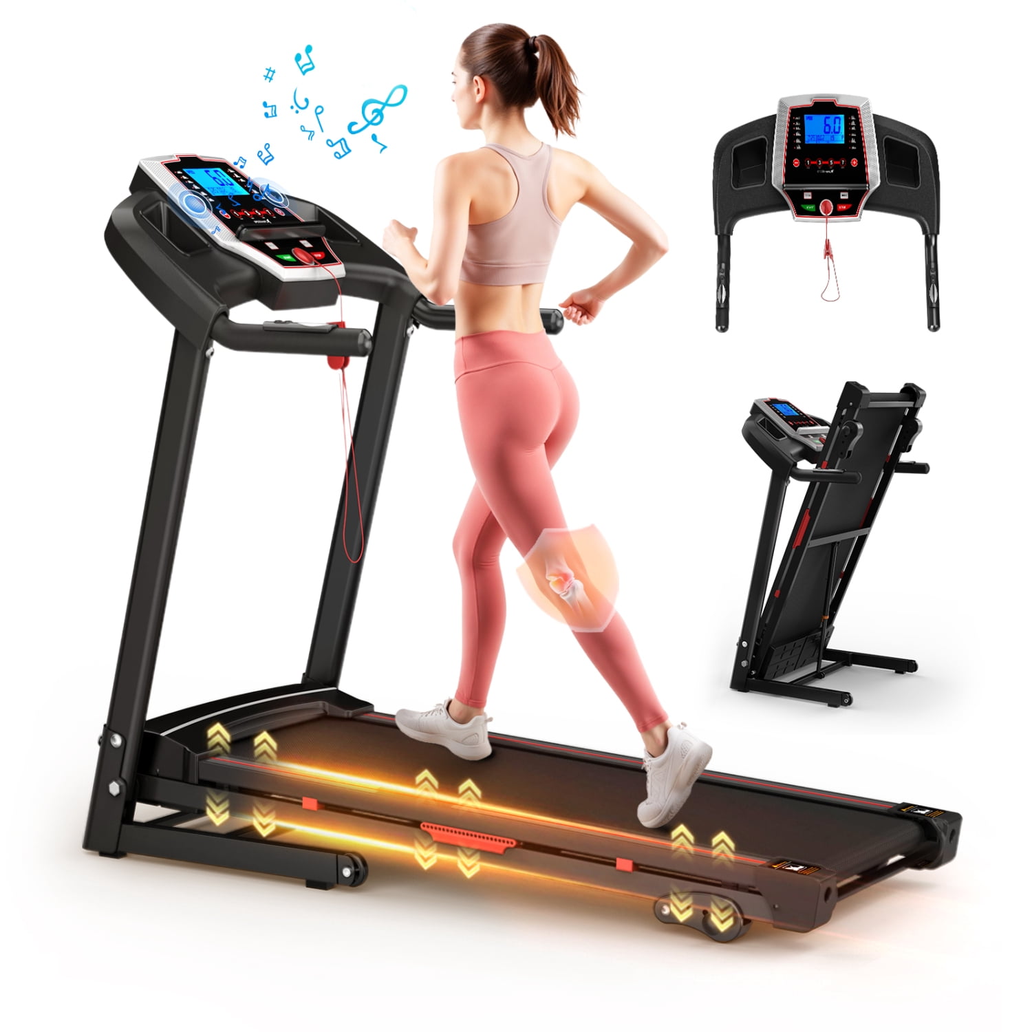 Ambifirner Best Folding Treadmills for Home Gym - 3.5HP Portable ...