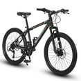 thumbnail image 1 of Ambifirner Best Mountain Bike – 24-Inch Daul Disc Brakes Road Bike with Shimano 21-Speed Drivetrain, 1.75” Tires & Dropper Post for Trail & City Riding​​, 1 of 7
