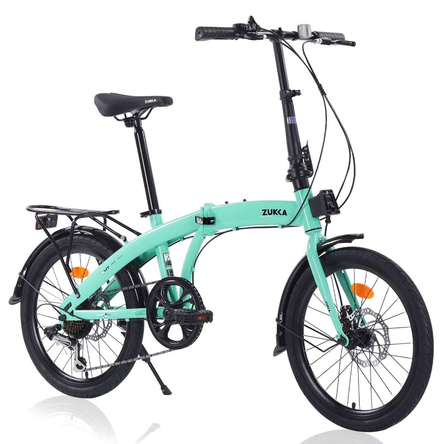 Ambifirner Foldable Bike for Adults,20 Inch Commuter Bike with Detachable Basket,7-Speed,Streamlined Design,Folding Bicycle for Commuting,Fitness and Vacation