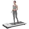 thumbnail image 1 of Ambifirner Walking Pad Treadmill, Foldable with Wheels, Remote Control, LED Display, 264 LBS Capacity, White, 1 of 8