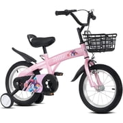 Ambifirner Bicycle 18 Inch with Safety Features - Training Wheels, Enclosed Chain Guard & Easy Assembly for Height 95-110cm