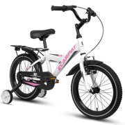 Ambifirner Kids Bike 14 inch for Boys & Girls with Training Wheels - Freestyle Kids' Bicycle with Fender and Carrier