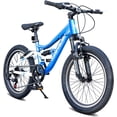 thumbnail image 1 of Ambifirner 20 Inch Bike with Training Wheels Single Speed, Adjustable Seat for Growing Riders, Dual Coaster & V-Brakes, Full Chain Guard, Easy Assembly (Black), 1 of 8
