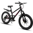 thumbnail image 1 of Ambifirner 20 inch Bike 7-Speed Twist Shift, Front Suspension Steel Frame Mini Road Bike, Black, 1 of 8