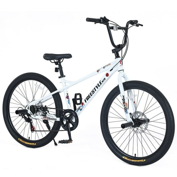 Ambifirner Freestyle Road Bike Double Disc Brakes 26 Inch Teen Bicycle Age Over 12+ Years