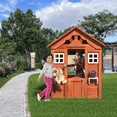 thumbnail image 1 of Ambifirner Kids Outdoor Playhouse :Wooden Play House 42"Lx46"Wx55"H, with with 2 Windows & Flowerpot Holder,Solid Fir Wood Backyard Play House, 1 of 6