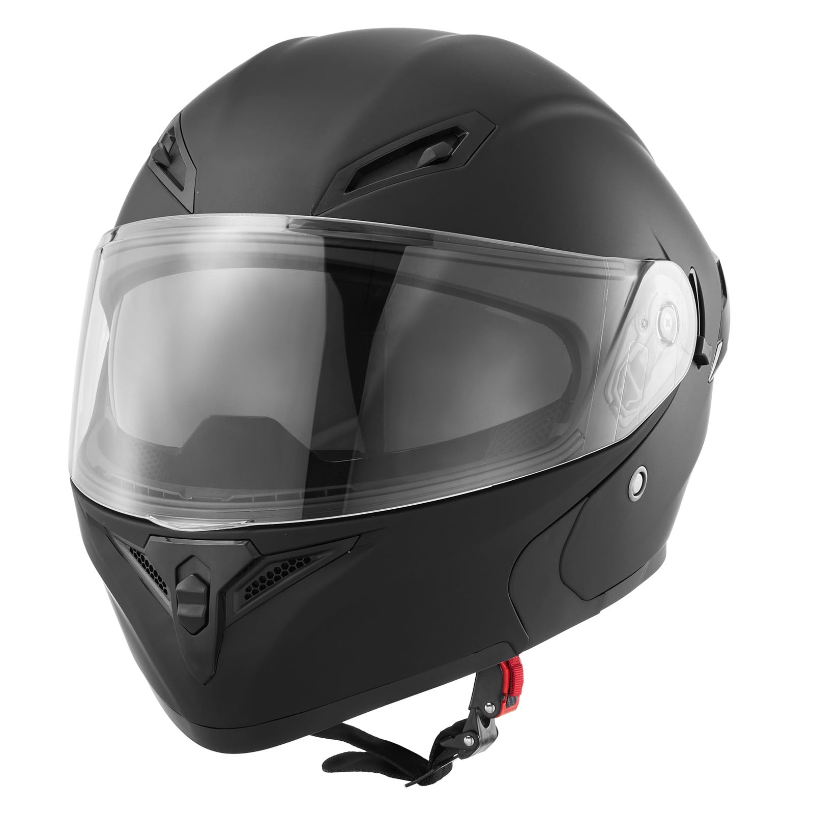 Ambifirner Motorcycle Helmet, Motocross Dirt Bike Helmet with Large Clear Visor, Comfortable Motorbike Racing Street with Detachable Liner for Men & Women, DOT Approved, (Matte Black, M)