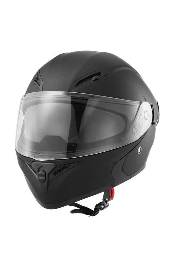 Motorcycle Helmet, Motocross Dirt Bike Helmet with Large Clear Visor, Comfortable Motorbike Racing Street with Detachable Liner for Men & Women, DOT Approved, (Matte Black, M)
