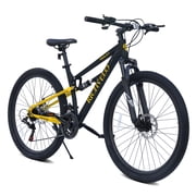 Ambifirner Mountain Bike: 26 inch Outdoor Cycling Bike 21Speed/High-Carbon Steel/Dual Full Suspension, Adjustable Ergonomic Seat for Men Women Adult, MTB Bicycle deal from Walmart