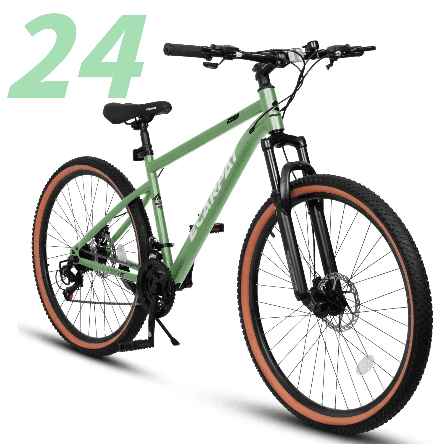 Ambifirner  Mountain Bike 24 Inch Wheels, 21-Speed Mens Womens Trail Commuter City Mountain Bike,High Carbon steel Frame Disc Brakes Thumb Shifter Front Fork Bicycles