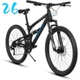 thumbnail image 1 of Ambifirner Mountain Bike, 26 inch Outdoor Cycling Bike,21-Speed/High-Carbon with Plus Shock Absorber , Adjustable Ergonomic Seat for Men Women Adult, MTB Bicycle with Suspension Fork, 1 of 9