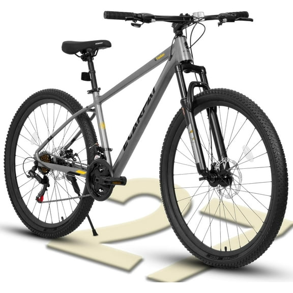 Ambifirner Mountain Bike 27-Inch Wheels, 21-Speeds, Front Suspension, Aluminum and Steel Frame Options