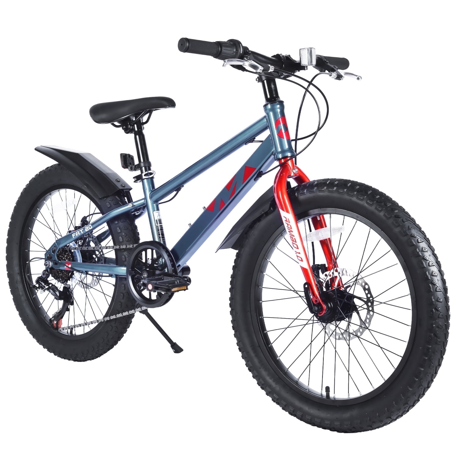 Ambifirner Newest Bike Fat Tire Mountain Bike with 20 Inch Wheels, 21 Speed with High Carbon Steel