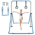 thumbnail image 1 of Ambifirner Professional Kids Gymnastics Equipment - Anti-Rust Steel Bar with Bear Rings & Rubber Grips, 51" Max Height, 1 of 10