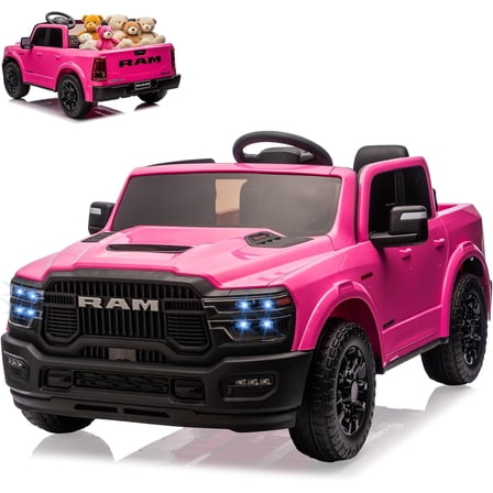 Ambifirner Ride On Truck Car Toy, 24V Electric 4 Wheels Kids Toys Ride on Truck w/Parent Remote Control, Music, Aux, LED Headlights, 2 Speeds